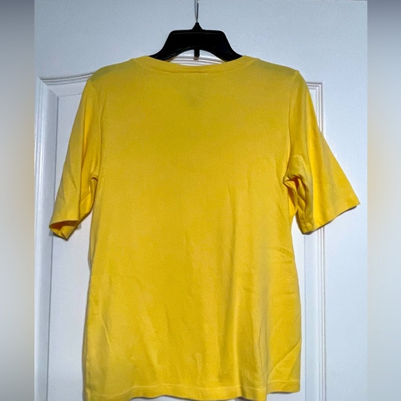 Karen Scott short sleeve shirt yellow - Picture 2 of 3